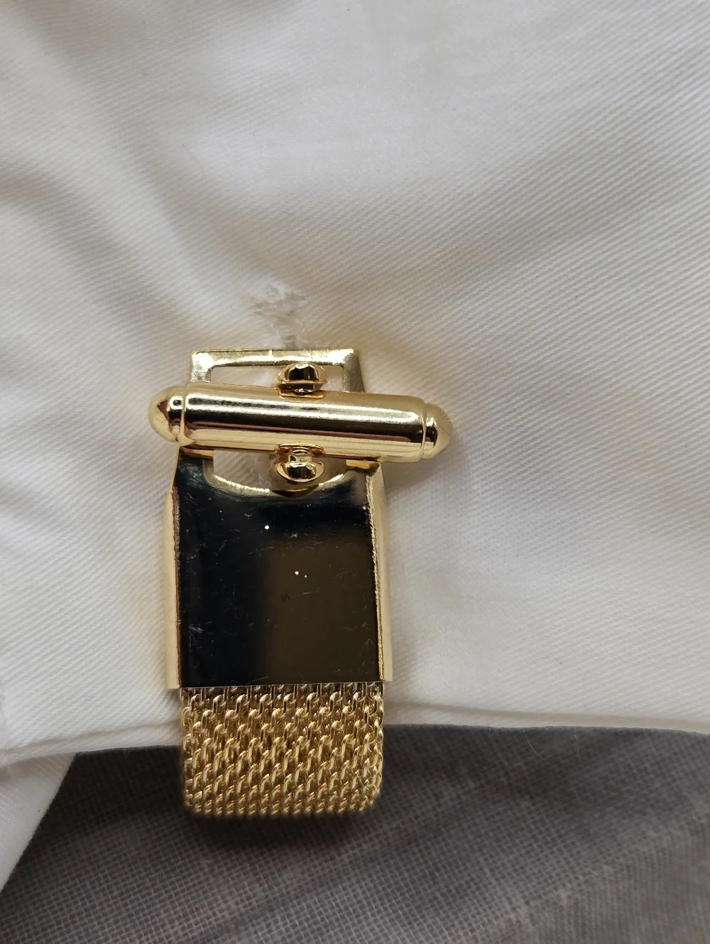 Gold Mesh Wrap Cufflinks Mother Of Pearl Wedding Formal Event Paul Fredrick